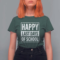 Graduation T Shirt For Women Happy Last Days Of School Vintage - Wonder Print Shop