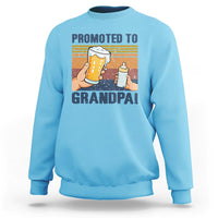 Promoted To Grandpa Sweatshirt Retro Vintage Beer Baby Milk Bottle Funny Father's Day - Wonder Print Shop