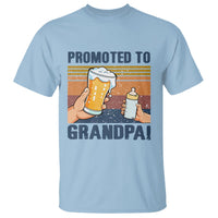 Promoted To Grandpa T Shirt Retro Vintage Beer Baby Milk Bottle Funny Father's Day - Wonder Print Shop
