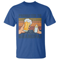 Promoted To Grandpa T Shirt Retro Vintage Beer Baby Milk Bottle Funny Father's Day - Wonder Print Shop