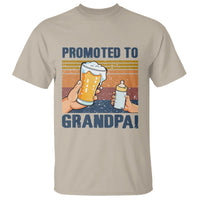 Promoted To Grandpa T Shirt Retro Vintage Beer Baby Milk Bottle Funny Father's Day - Wonder Print Shop