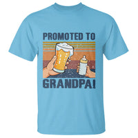 Promoted To Grandpa T Shirt Retro Vintage Beer Baby Milk Bottle Funny Father's Day - Wonder Print Shop