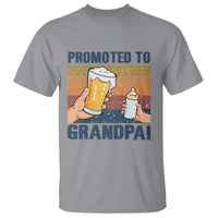 Promoted To Grandpa T Shirt Retro Vintage Beer Baby Milk Bottle Funny Father's Day - Wonder Print Shop