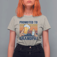 Promoted To Grandpa T Shirt For Women Retro Vintage Beer Baby Milk Bottle Funny Father's Day - Wonder Print Shop