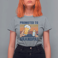 Promoted To Grandpa T Shirt For Women Retro Vintage Beer Baby Milk Bottle Funny Father's Day - Wonder Print Shop