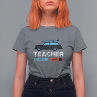 Funny Summer Vacation T Shirt For Women Teacher Mode Off Beach Van Surfing - Wonder Print Shop