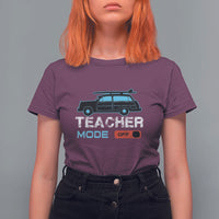 Funny Summer Vacation T Shirt For Women Teacher Mode Off Beach Van Surfing - Wonder Print Shop