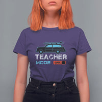Funny Summer Vacation T Shirt For Women Teacher Mode Off Beach Van Surfing - Wonder Print Shop