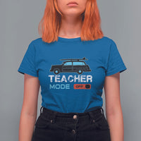 Funny Summer Vacation T Shirt For Women Teacher Mode Off Beach Van Surfing - Wonder Print Shop