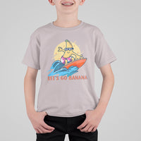 Funny Bananas T Shirt For Kid Let's Go Banana Surfing Summer Vacation - Wonder Print Shop