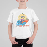 Funny Bananas T Shirt For Kid Let's Go Banana Surfing Summer Vacation - Wonder Print Shop