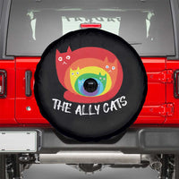 Funny LGBT The Ally Cats Spare Tire Cover Pride Month Rainbow Cat