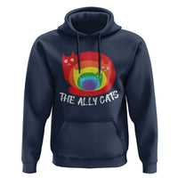 Funny LGBT The Ally Cats Hoodie Pride Month Rainbow Cat