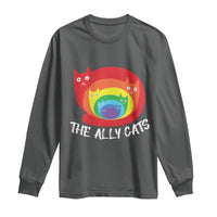 Funny LGBT The Ally Cats Long Sleeve Shirt Pride Month Rainbow Cat