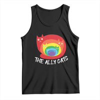 Funny LGBT The Ally Cats Tank Top Pride Month Rainbow Cat