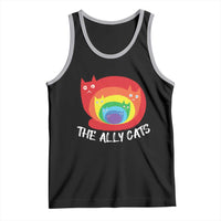 Funny LGBT The Ally Cats Tank Top Pride Month Rainbow Cat