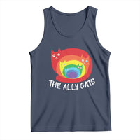 Funny LGBT The Ally Cats Tank Top Pride Month Rainbow Cat