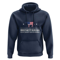 BBQ Lover Hoodie Brisketarian Because Brisket Never Disappoints Grill Master American Flag - Wonder Print Shop