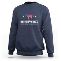 BBQ Lover Sweatshirt Brisketarian Because Brisket Never Disappoints Grill Master American Flag - Wonder Print Shop