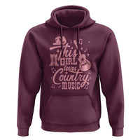 This Girl Loves Country Music Hoodie Cowgirl Hat Pink Boots - Wonder Print Shop