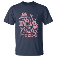 This Girl Loves Country Music T Shirt Cowgirl Hat Pink Boots - Wonder Print Shop