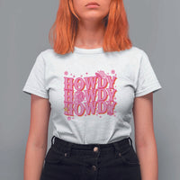 Funny Cowboy T Shirt For Women Howdy Western Country Pink Retro Disco Ball - Wonder Print Shop