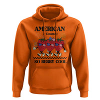 American A Coutry So Berry Cool Hoodie Retro Groovy Strawberry Season 4th Of July - Wonder Print Shop