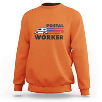 Postal Worker Sweatshirt USA Flag Patriotic Mailman Mail Lady - Wonder Print Shop