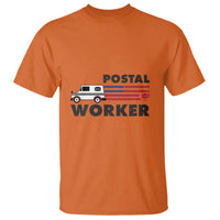 Postal Worker T Shirt USA Flag Patriotic Mailman Mail Lady - Wonder Print Shop