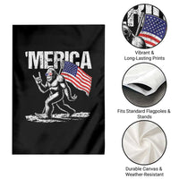 Funny 4th Of July Bigfoot Merica Garden Flag Patriotic Sasquatch American US Flag - Wonder Print Shop