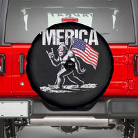 Funny 4th Of July Bigfoot Merica Spare Tire Cover Patriotic Sasquatch American US Flag - Wonder Print Shop
