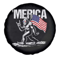 Funny 4th Of July Bigfoot Merica Spare Tire Cover Patriotic Sasquatch American US Flag - Wonder Print Shop