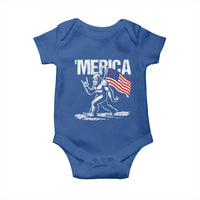 Funny 4th Of July Bigfoot Merica Baby Onesie Patriotic Sasquatch American US Flag - Wonder Print Shop