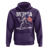 Funny 4th Of July Bigfoot Merica Hoodie Patriotic Sasquatch American US Flag - Wonder Print Shop
