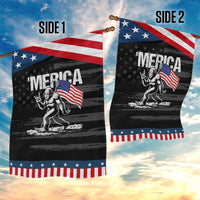 Funny 4th Of July Bigfoot Merica Garden Flag Patriotic Sasquatch American US Flag