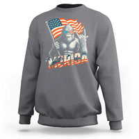 Funny Bigfoot Merica 4th Of July Sweatshirt American Flag Patriotic Sasquatch - Wonder Print Shop
