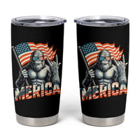 Funny Bigfoot Merica 4th Of July Tumbler Cup American Flag Patriotic Sasquatch - Wonder Print Shop