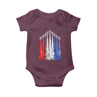 Funny Fighter Jet Airplane American Flag 4th Of July Baby Onesie - Wonder Print Shop