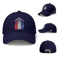 Funny Fighter Jet Airplane American Flag 4th Of July Baseball Cap