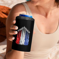 Funny Fighter Jet Airplane American Flag 4th Of July 4 in 1 Can Cooler Tumbler - Wonder Print Shop