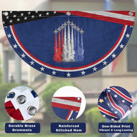 Funny Fighter Jet Airplane American Flag 4th Of July Patriotic Fan Flag