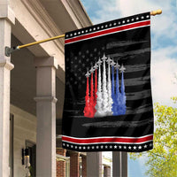 Funny Fighter Jet Airplane American Flag 4th Of July Patriotic Garden Flag