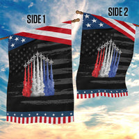 Funny Fighter Jet Airplane American Flag 4th Of July Patriotic Garden Flag