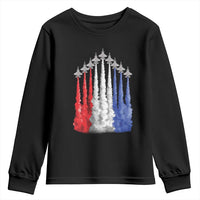 Funny Fighter Jet Airplane American Flag 4th Of July Youth Sweatshirt - Wonder Print Shop