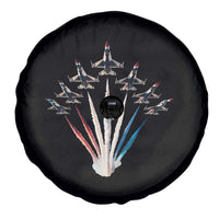 US Airplane Fighter Jet American Flag 4th Of July Spare Tire Cover - Wonder Print Shop