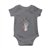 US Airplane Fighter Jet American Flag 4th Of July Baby Onesie - Wonder Print Shop