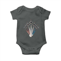 US Airplane Fighter Jet American Flag 4th Of July Baby Onesie - Wonder Print Shop
