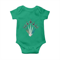 US Airplane Fighter Jet American Flag 4th Of July Baby Onesie - Wonder Print Shop
