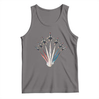 US Airplane Fighter Jet American Flag 4th Of July Tank Top - Wonder Print Shop