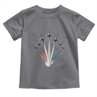 US Airplane Fighter Jet American Flag 4th Of July Toddler T Shirt - Wonder Print Shop